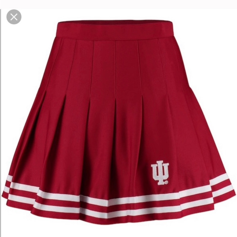 Zoozatz Red Indiana University IU Hoosiers Game Day Cheerleading Cheer Skirt XS